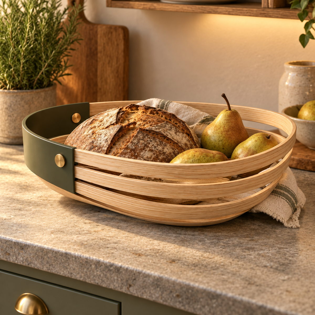 Wind Rib Sculptural Fruit Basket