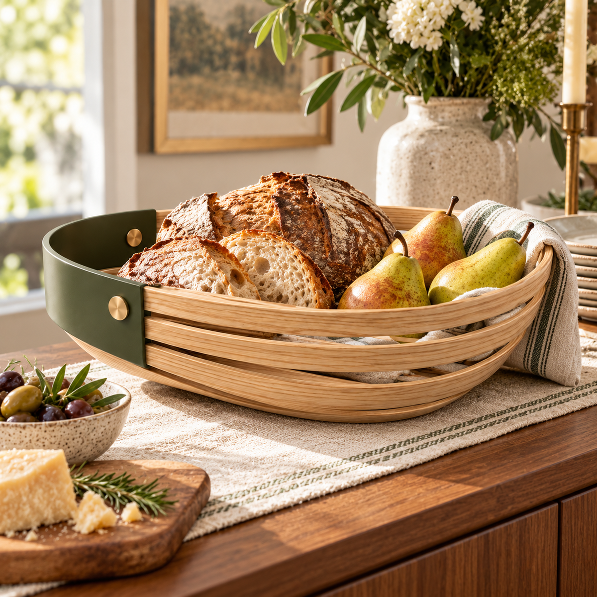 Wind Rib Sculptural Fruit Basket