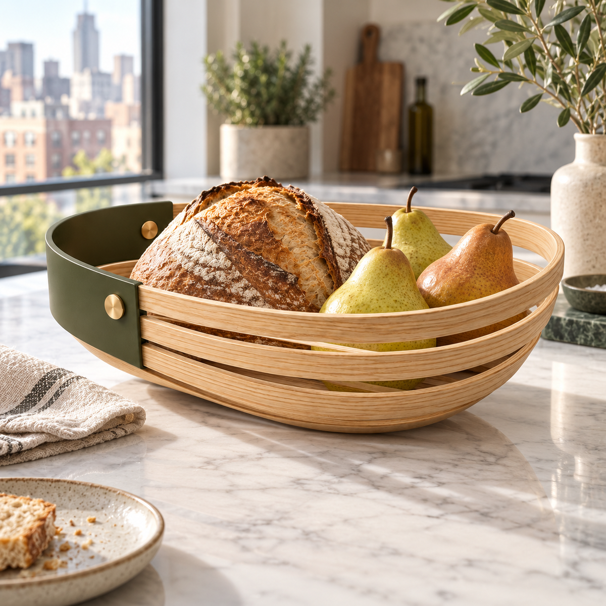 Wind Rib Sculptural Fruit Basket