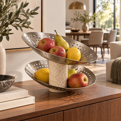 Eclipse Bowl Two-Tier Fruit Stand