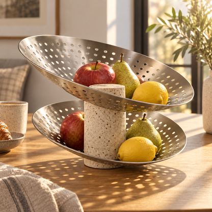 Eclipse Bowl Two-Tier Fruit Stand